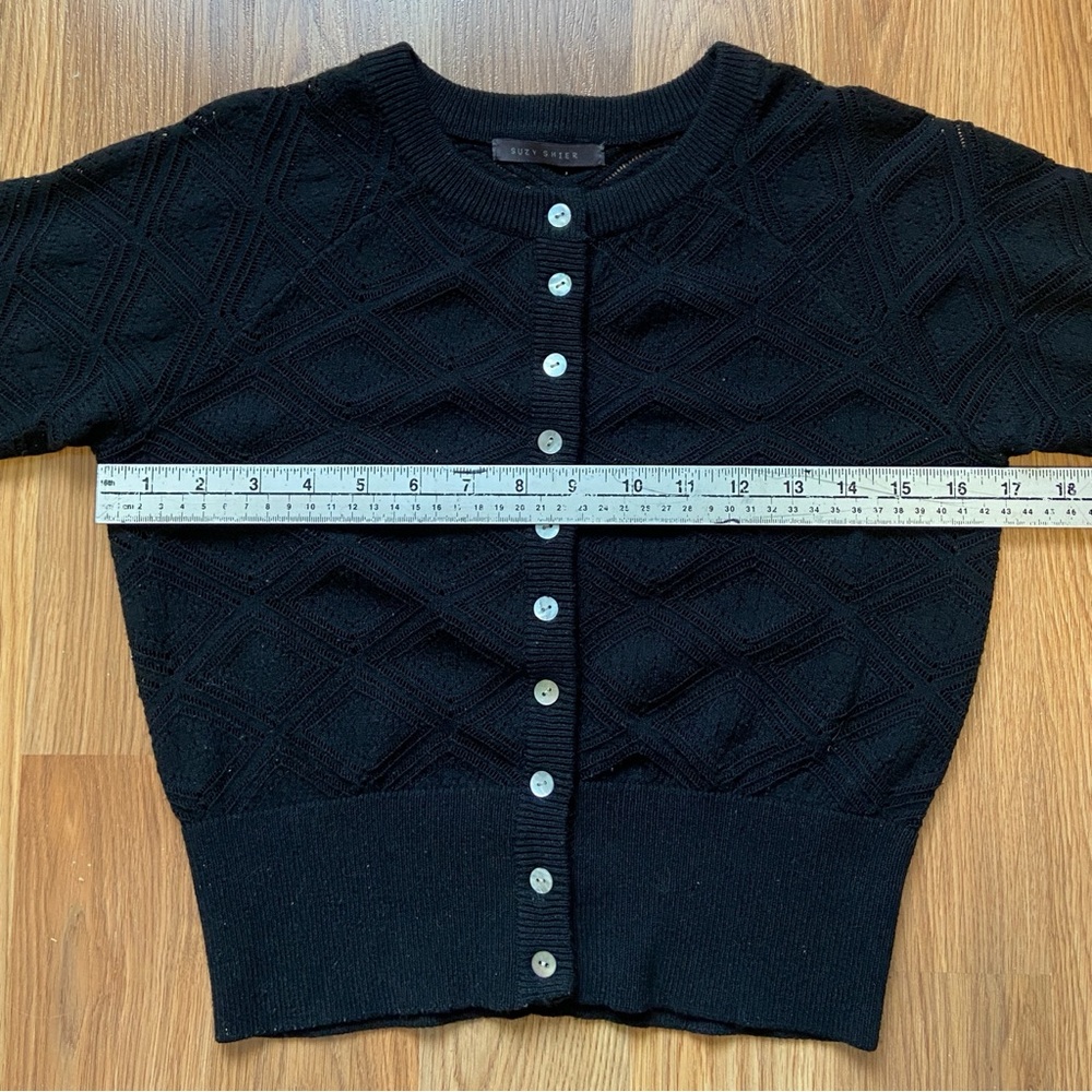 Cropped Black Lace Cardigan Small GUC - Picture 7 of 8